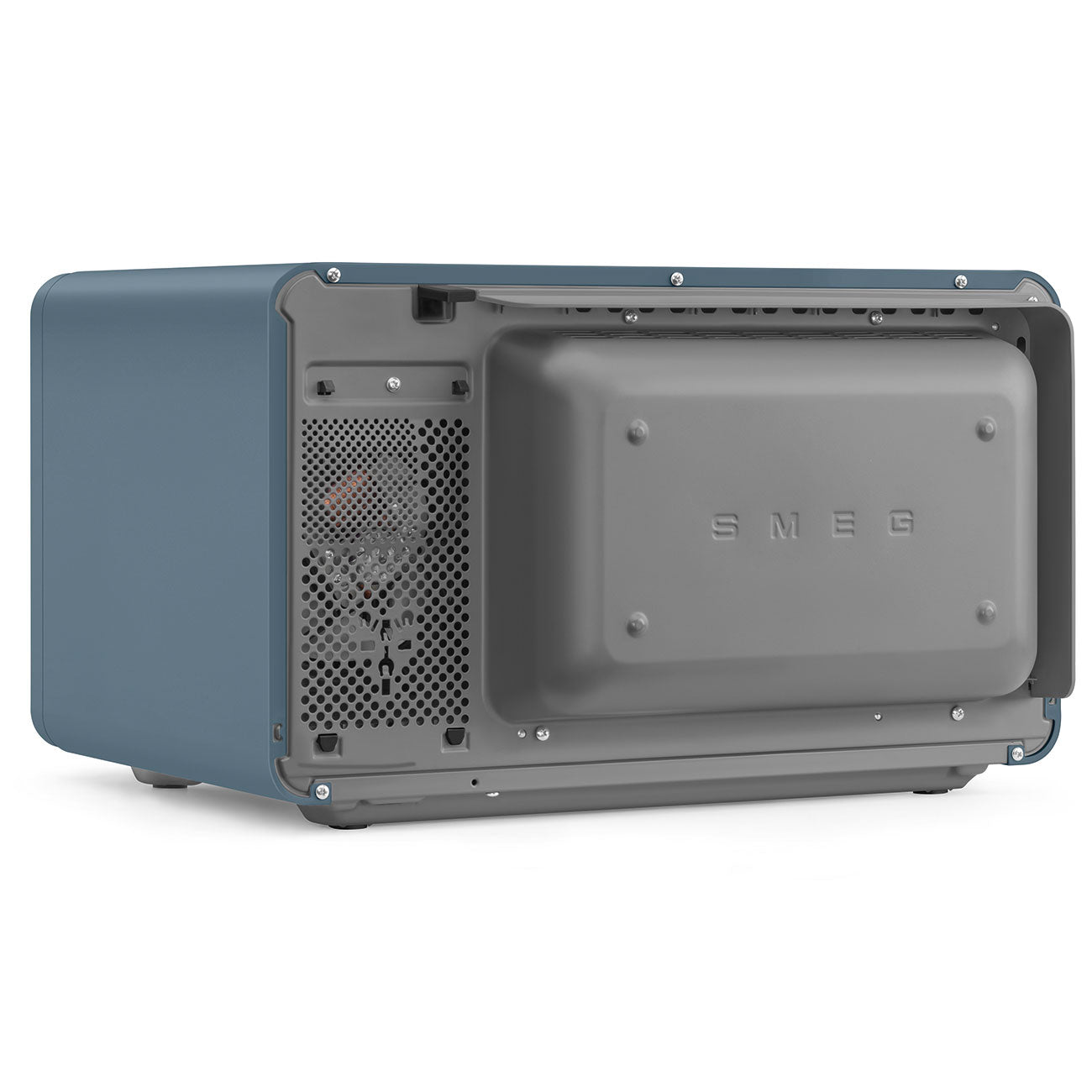 Smeg Storm Blue Mat Kombi Mikrodalga Fırın