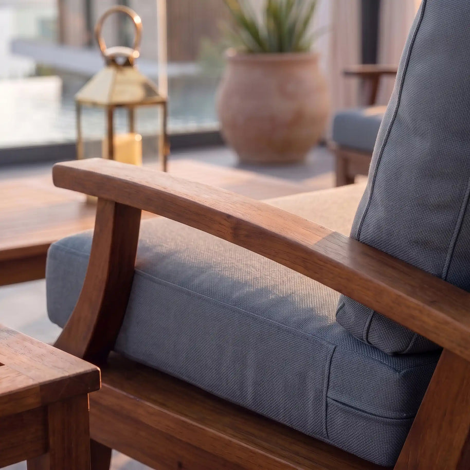 Queens Teak Garden Armchair Set