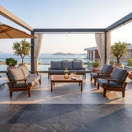 Queens Teak Garden Armchair Set