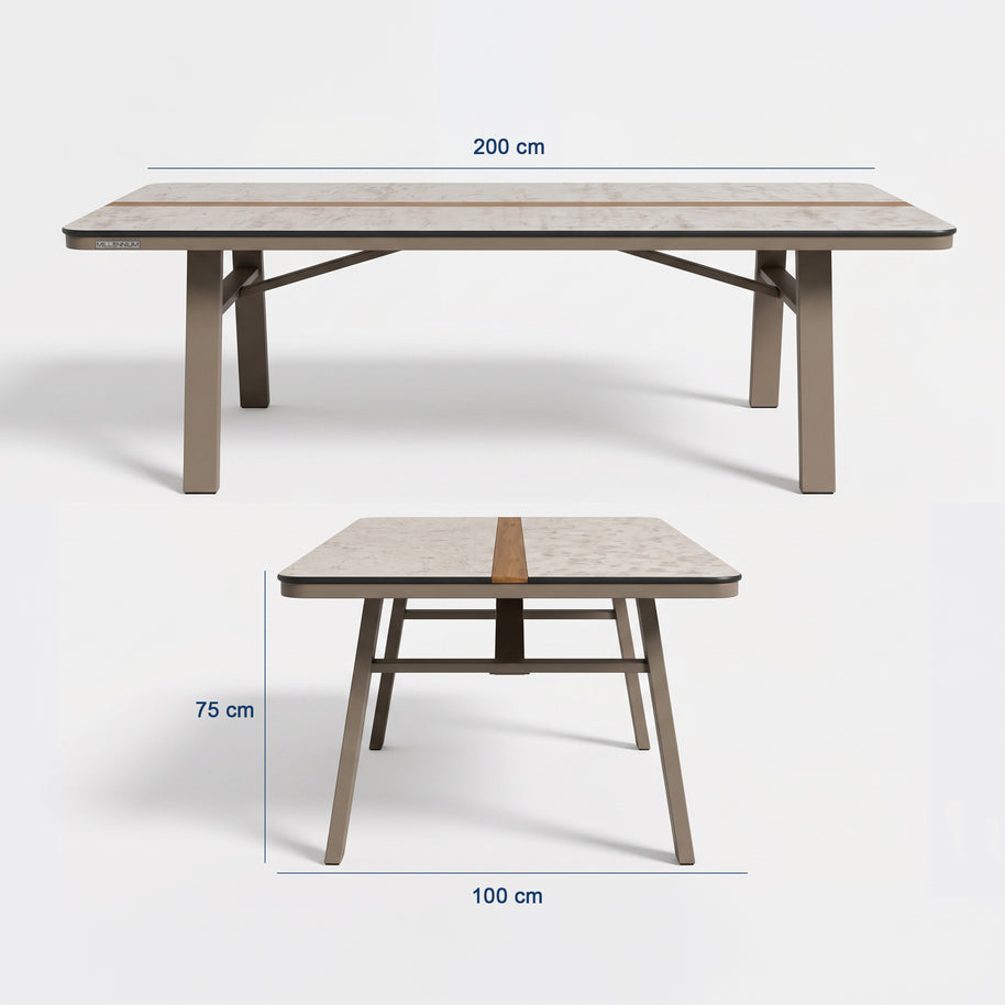 Selin Garden Table Set - 200 cm