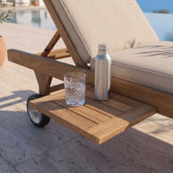Iroko Sun Lounger with Side Table