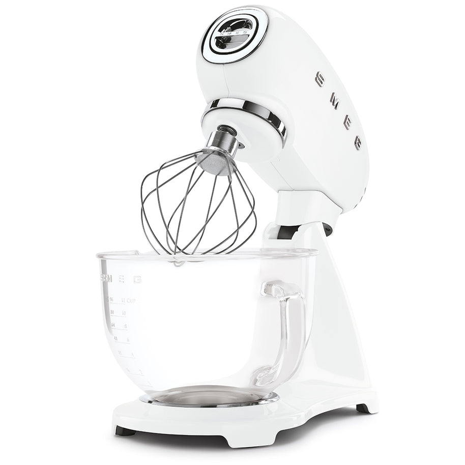 Smeg Komple Beyaz Hamur Karıştırma Makinesi Cam Kaseli