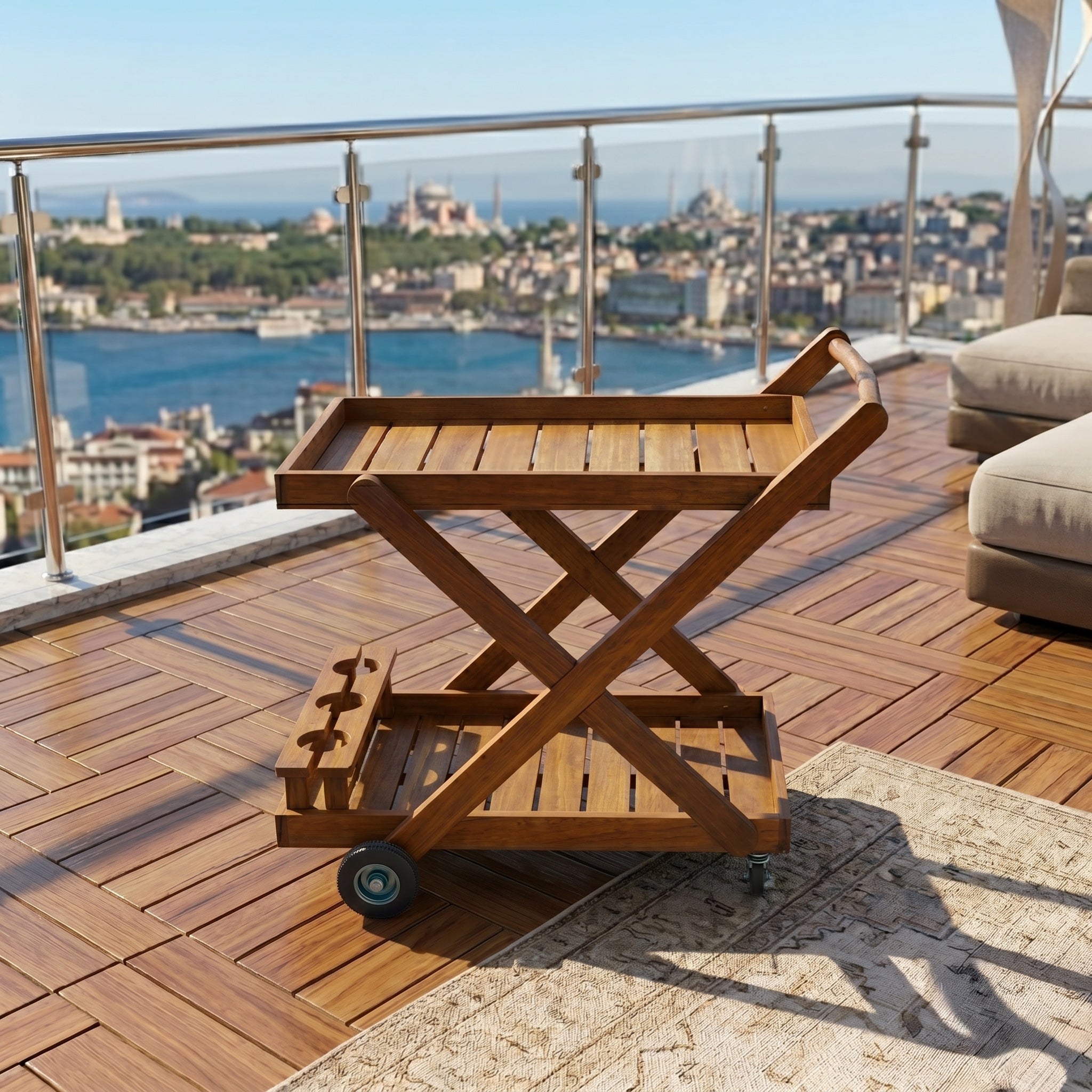 Teak Serving Cart
