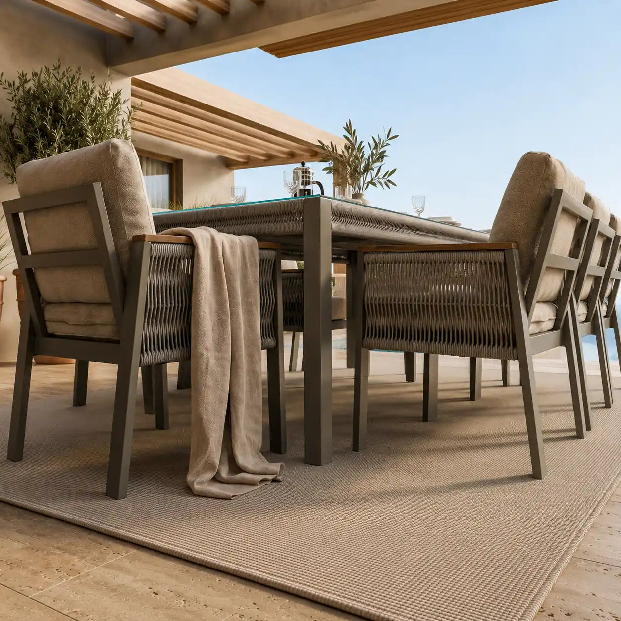 Tokyo Garden Table and Chair Set - 250 cm