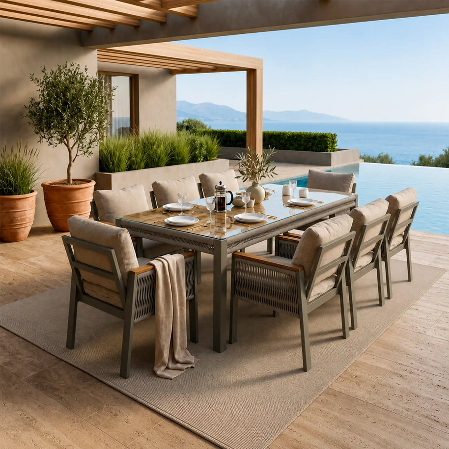 Tokyo Garden Table and Chair Set - 250 cm