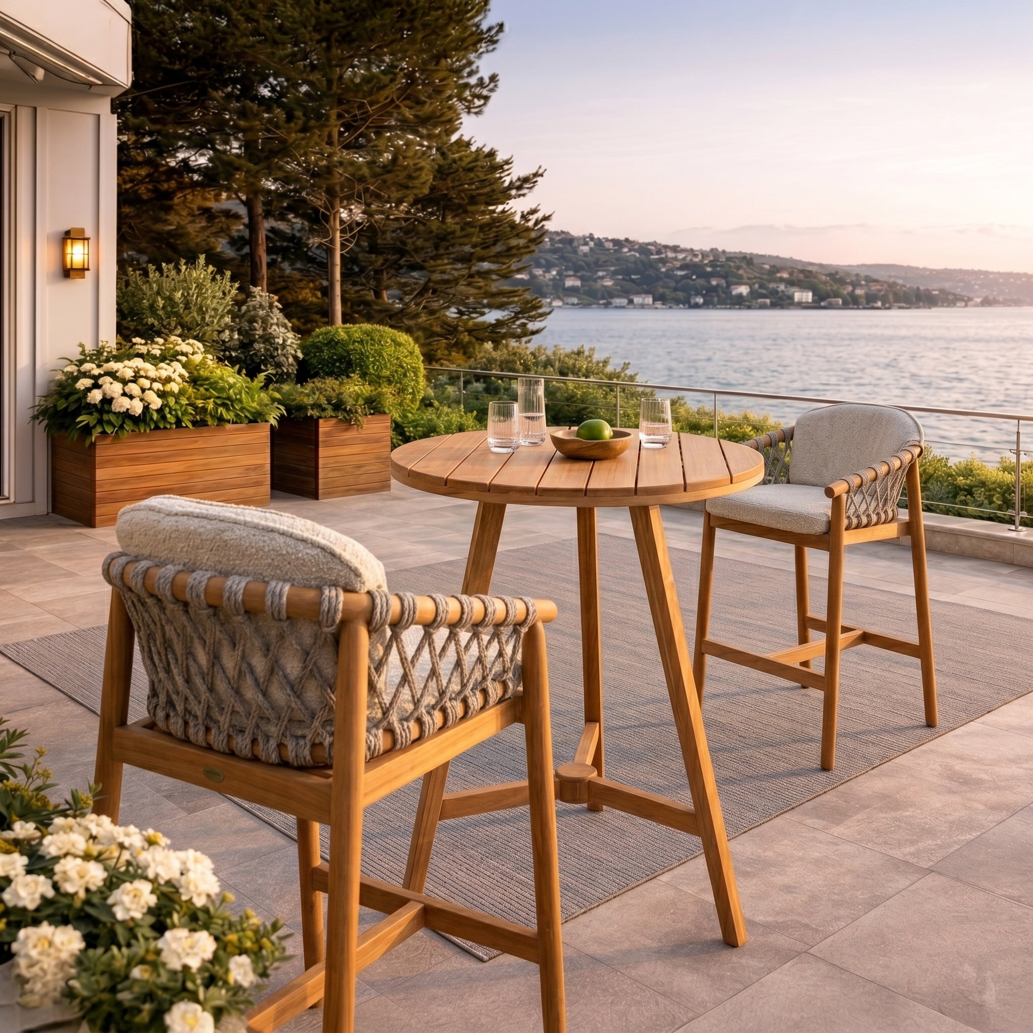 Troy Garden Bar Table Set-85 cm