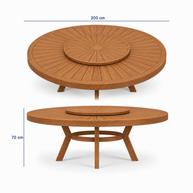 Çarkıfelek Teak Bahçe Masa Takımı