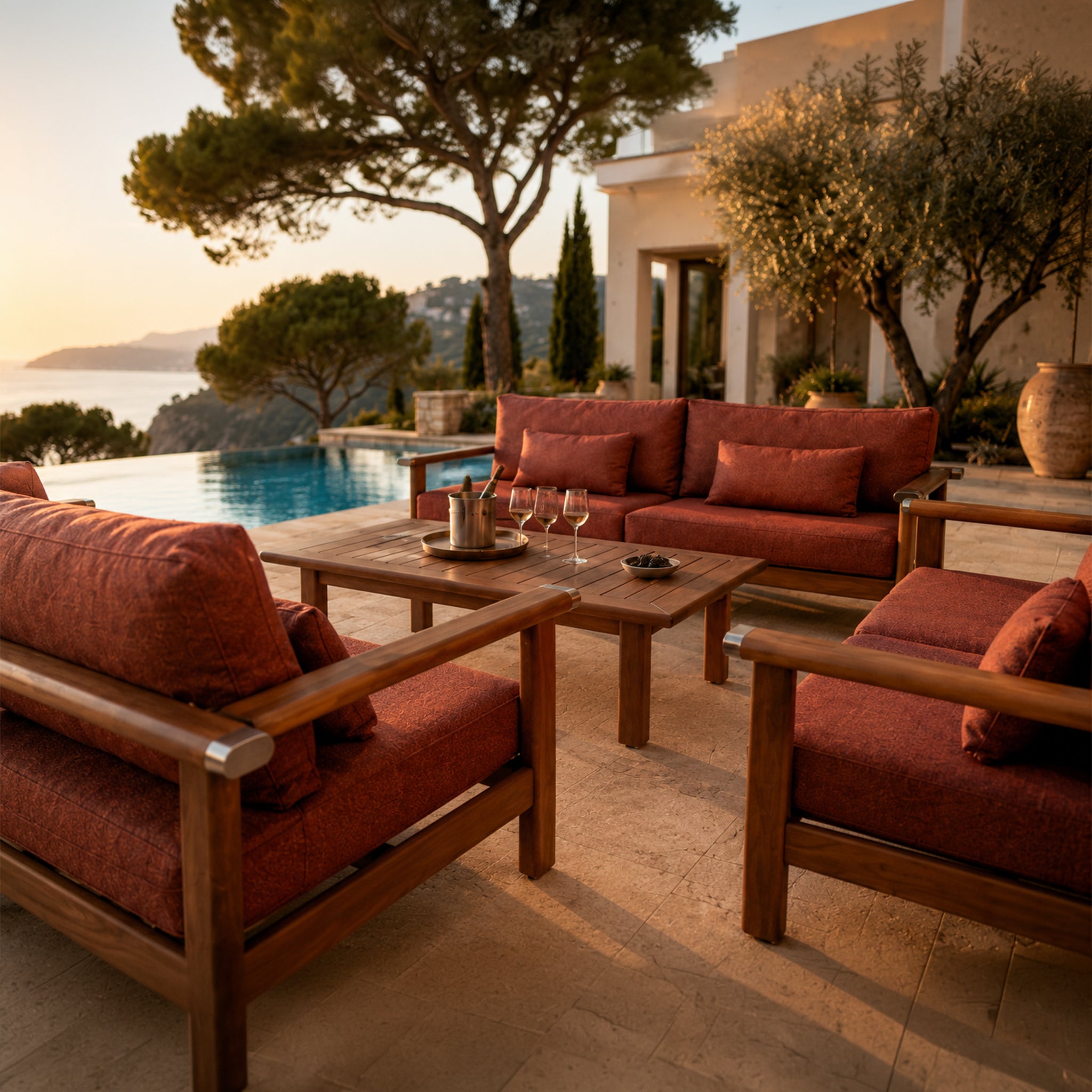 Theo Teak Garden Sofa Set