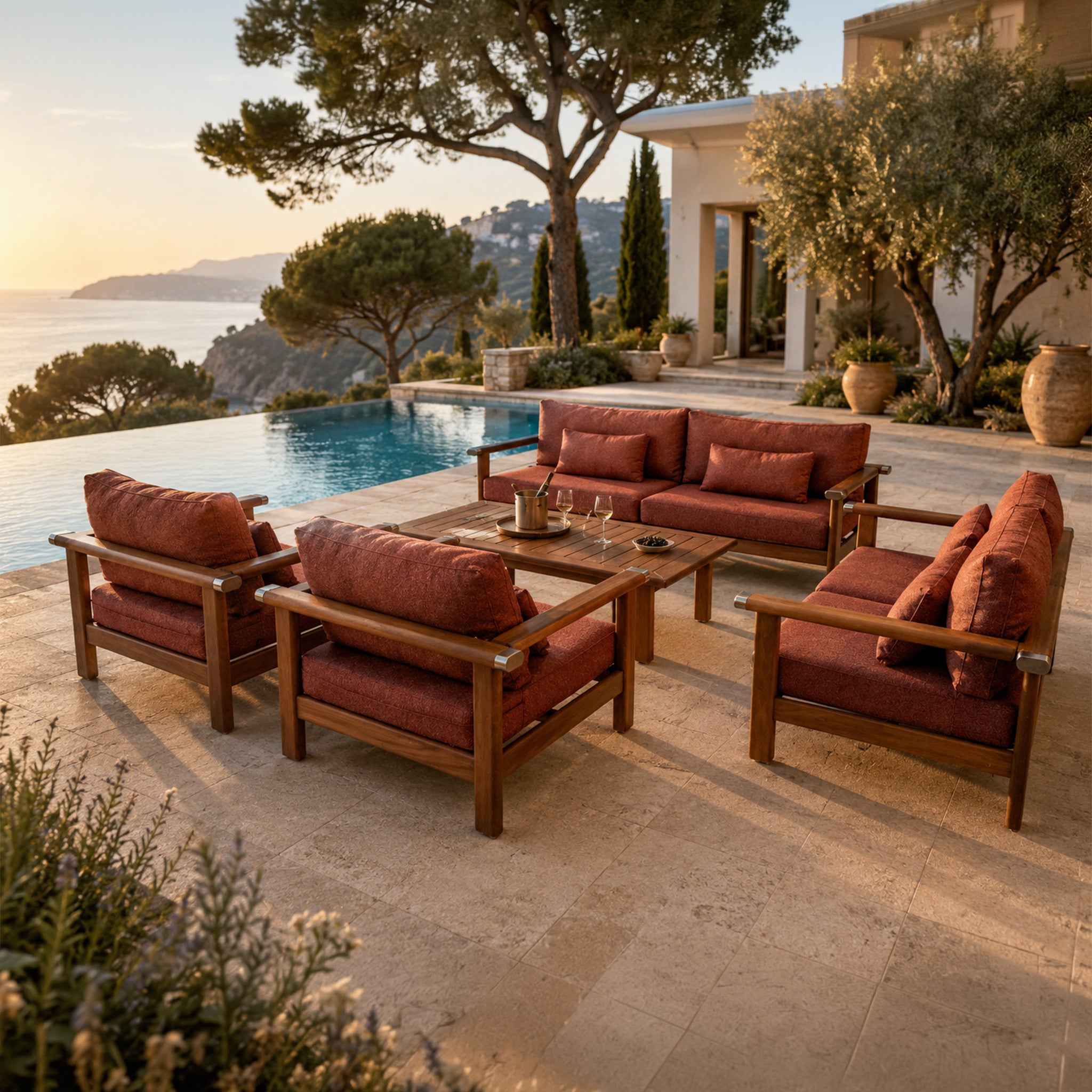 Theo Teak Garden Sofa Set