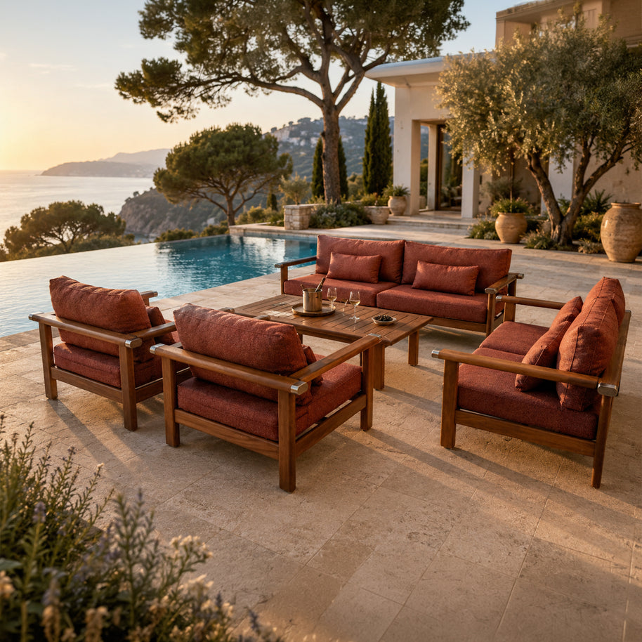 Theo Teak Garden Sofa Set