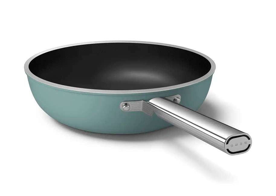 Smeg 50's Style Zümrüt Yeşili Wok Tava 30 cm