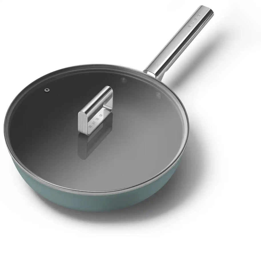 Smeg 50's Style Zümrüt Yeşili Wok Tava 30 cm