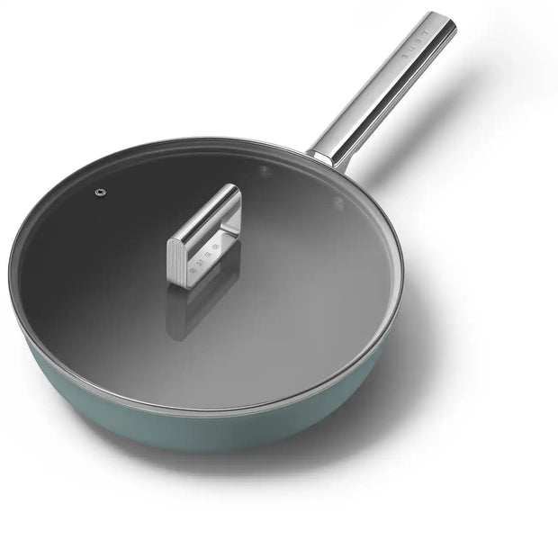 Smeg 50's Style Zümrüt Yeşili Wok Tava 30 cm