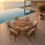 Çarkıfelek Teak Bahçe Masa Takımı