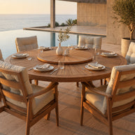 Çarkıfelek Teak Bahçe Masa Takımı