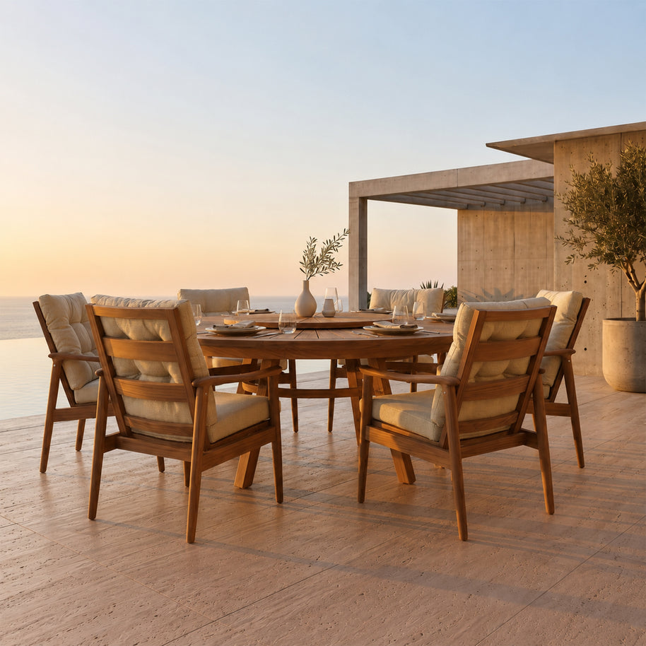 Çarkıfelek Teak Bahçe Masa Takımı