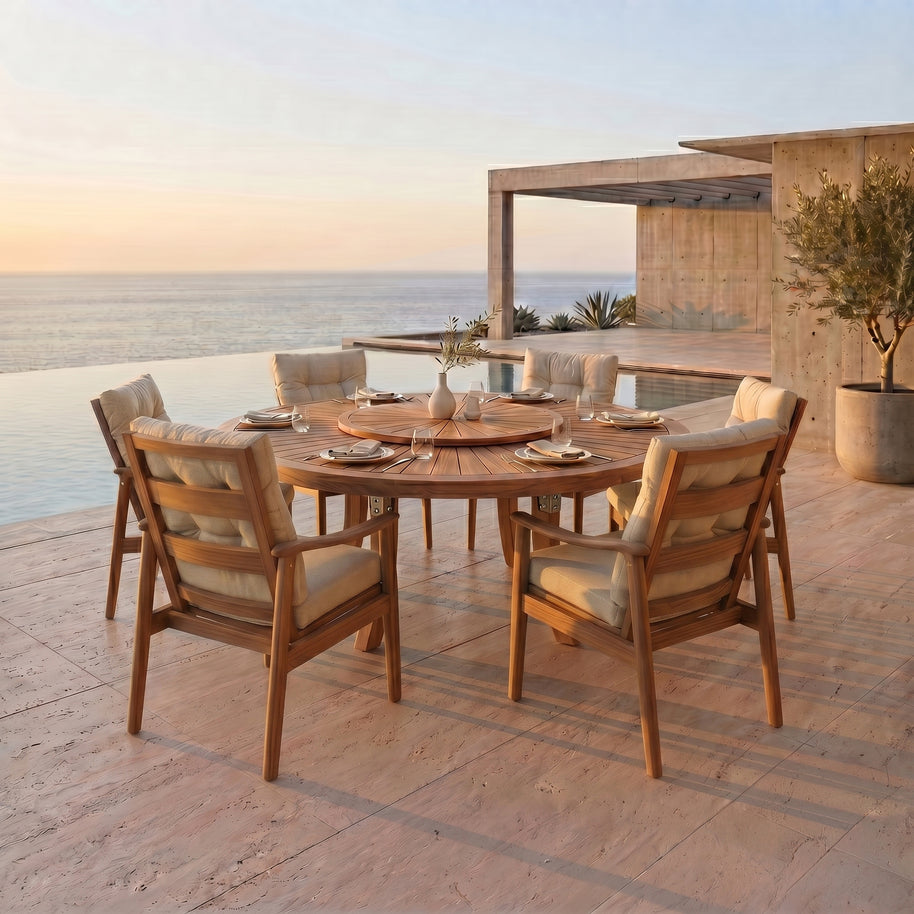 Çarkıfelek Teak Bahçe Masa Takımı