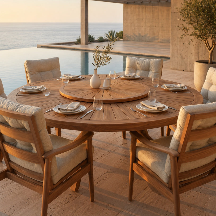 Çarkıfelek Teak Bahçe Masa Takımı