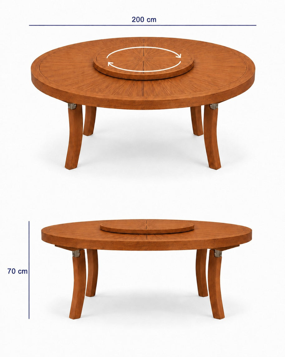 Çarkıfelek Teak Bahçe Masa Takımı
