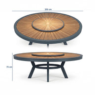 Çarkıfelek Bahçe Masası 200 Cm