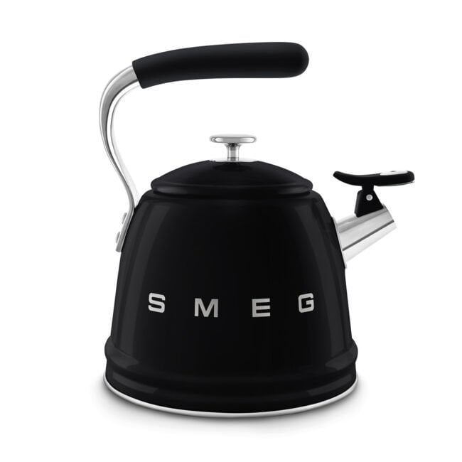 Smeg Siyah Ocak Üstü Islıklı Kettle