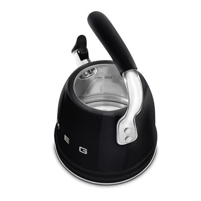 Smeg Siyah Ocak Üstü Islıklı Kettle