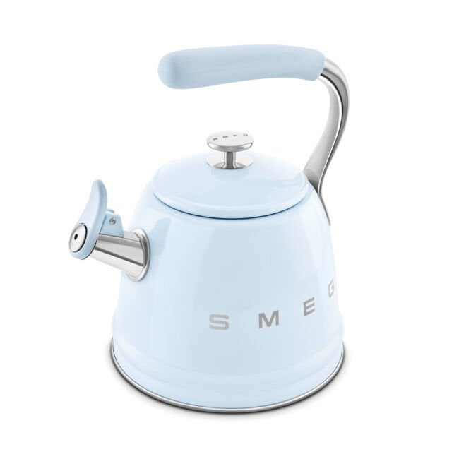 Smeg Pastel Mavi Ocak Üstü Islıklı Kettle