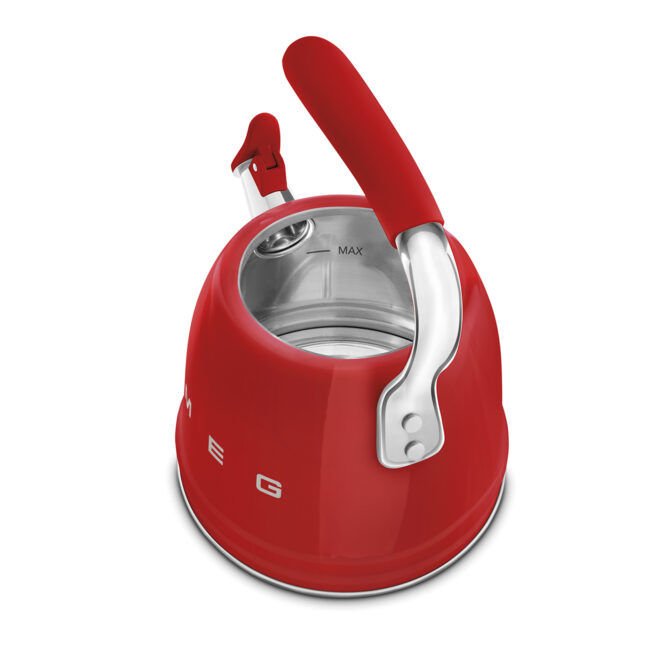 Smeg Kırmızı Ocak Üstü Islıklı Kettle