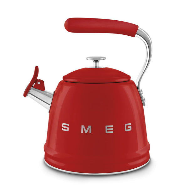 Smeg Kırmızı Ocak Üstü Islıklı Kettle
