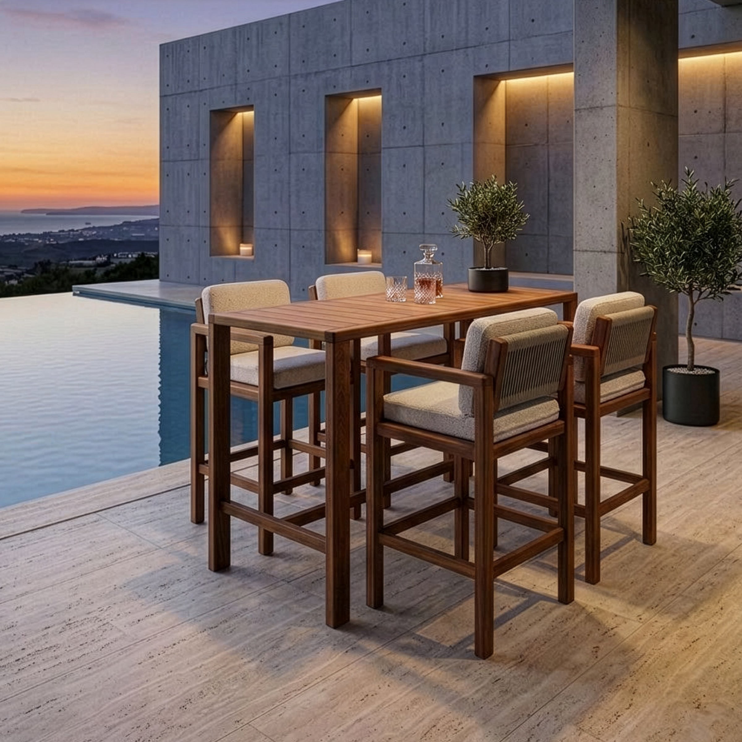 Eagle Garden Bar Table Set - 160 cm