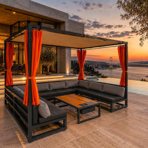 Gazebo Bahçe Köşe Koltuk Takımı