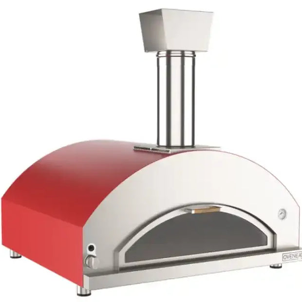 Kırmızı 5 Pizza'lı Gazlı Fırın