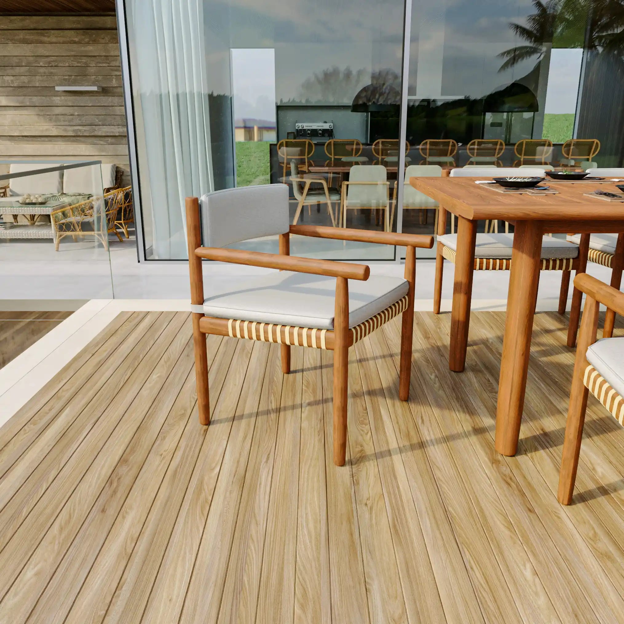 Icon Teak Bahçe Masa Takımı-240 Cm