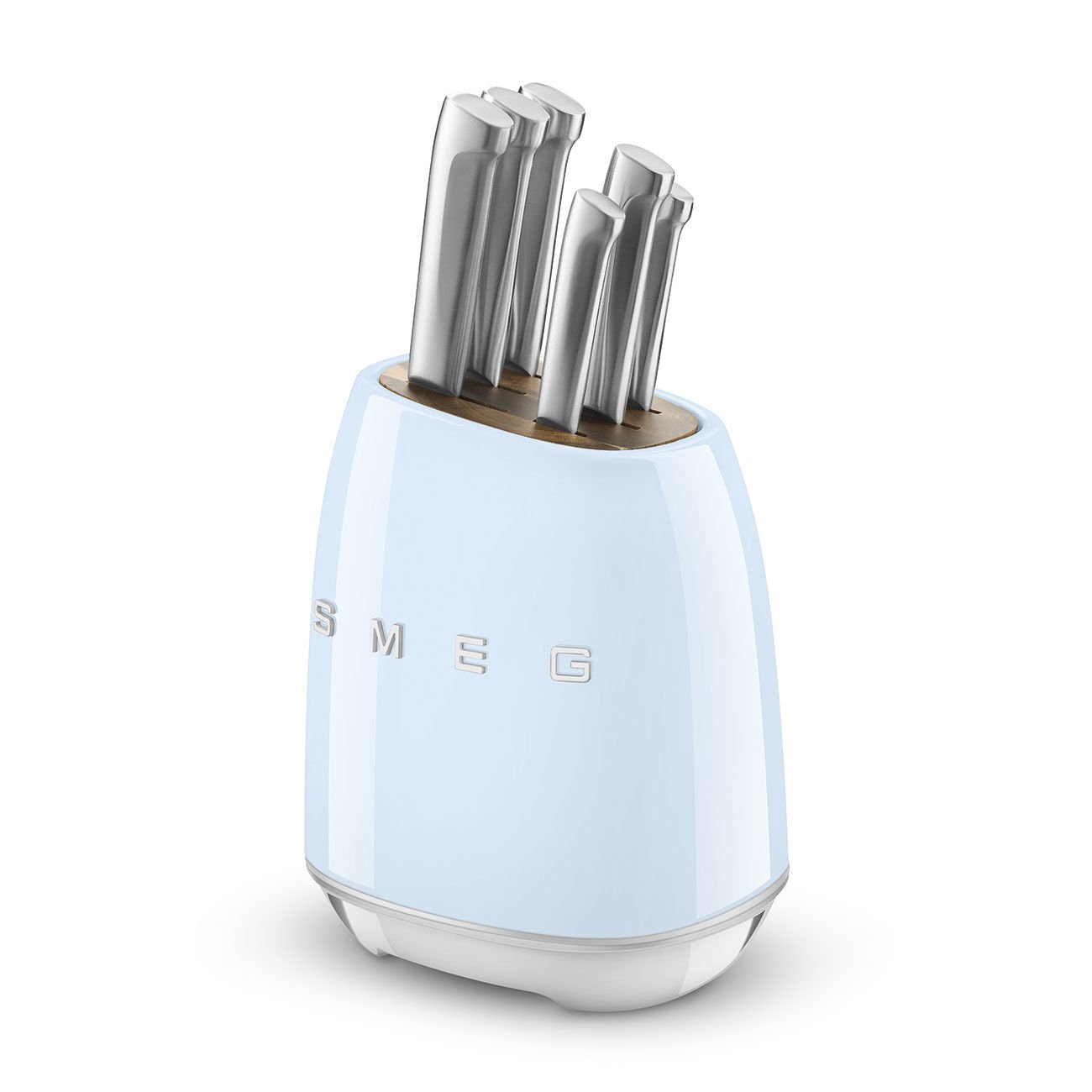 Smeg Pastel Mavi Standlı Bıçak Seti