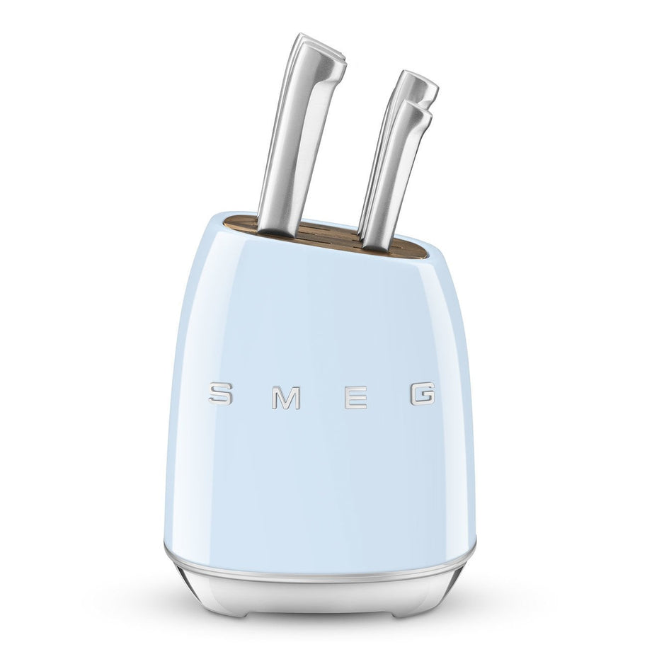 Smeg Pastel Mavi Standlı Bıçak Seti