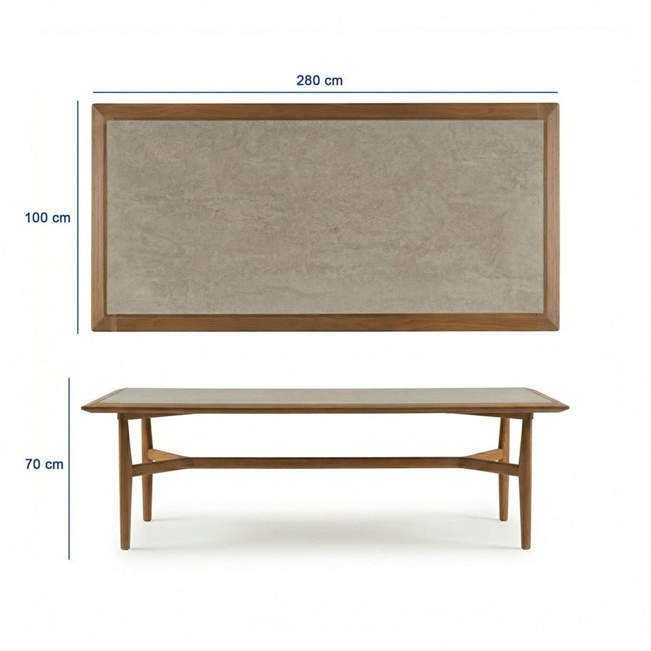 Troy Teak Bahçe Masa Takımı-280 Cm
