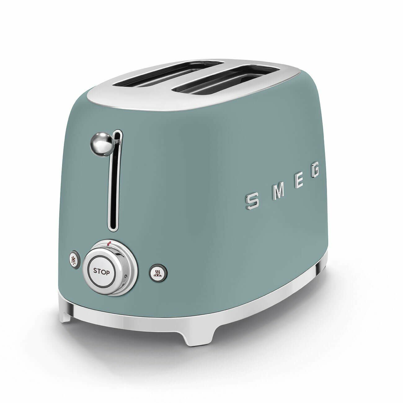 Smeg Mat Zümrüt Yeşil 2x1 Ekmek Kızartma Makinesi