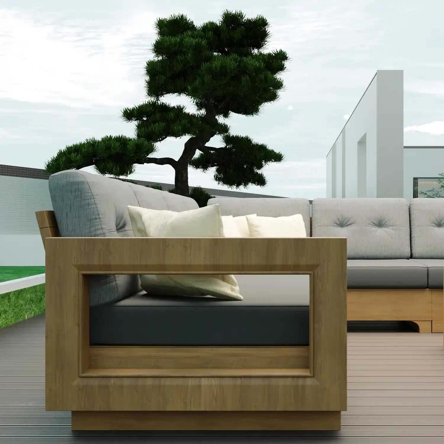 Milano Teak Bahçe Köşe Koltuk Takımı