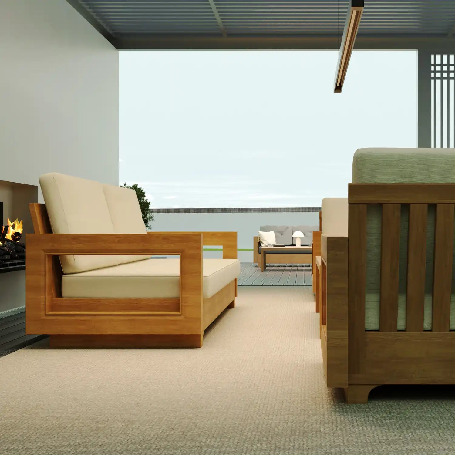 Milano Teak Bahçe Koltuk Takımı