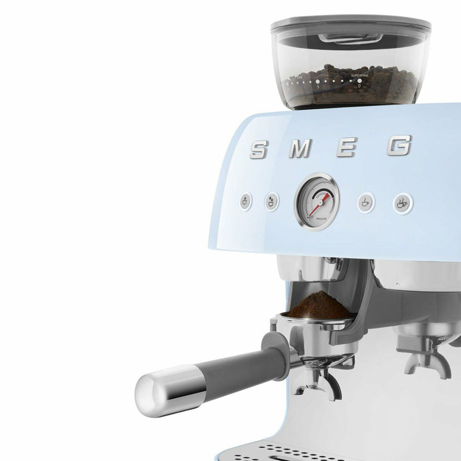 Smeg Pastel Mavi Öğütücülü Espresso Kahve Makinesi