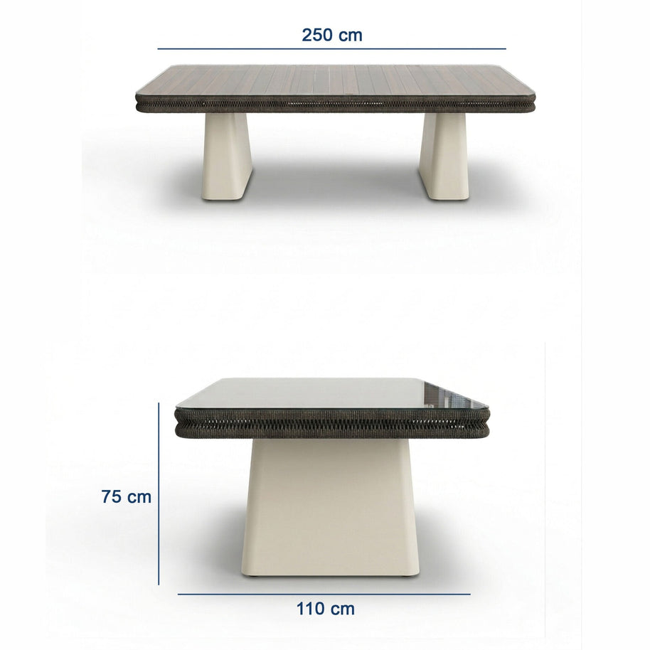 Poyraz Bahçe Masa Takımı-250 Cm
