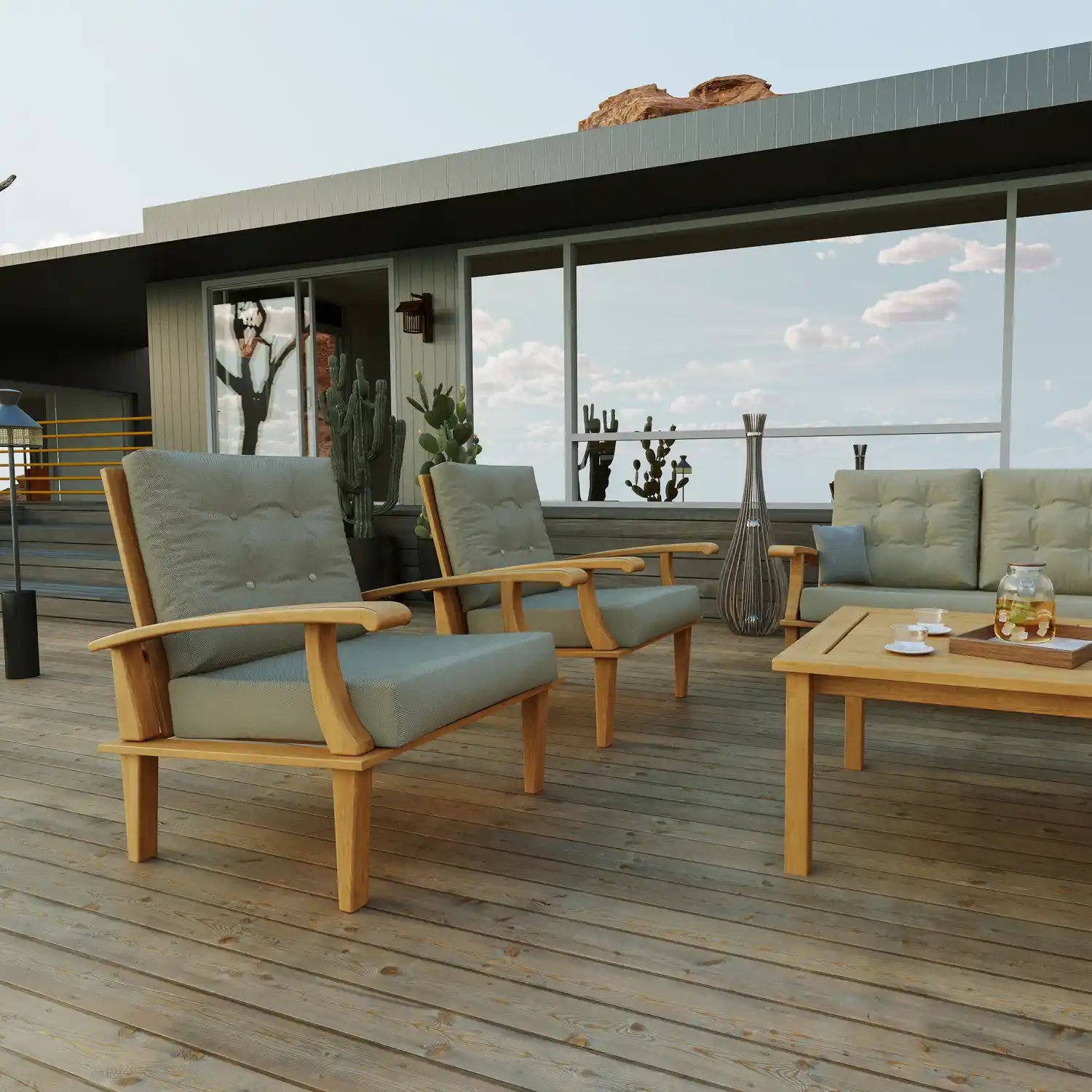 Queens Teak Bahçe Koltuk Takımı