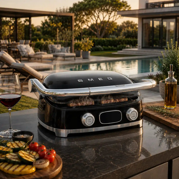 Smeg Çok Fonksiyonlu Elektrikli Izgara ve Tost Makinesi - Siyah