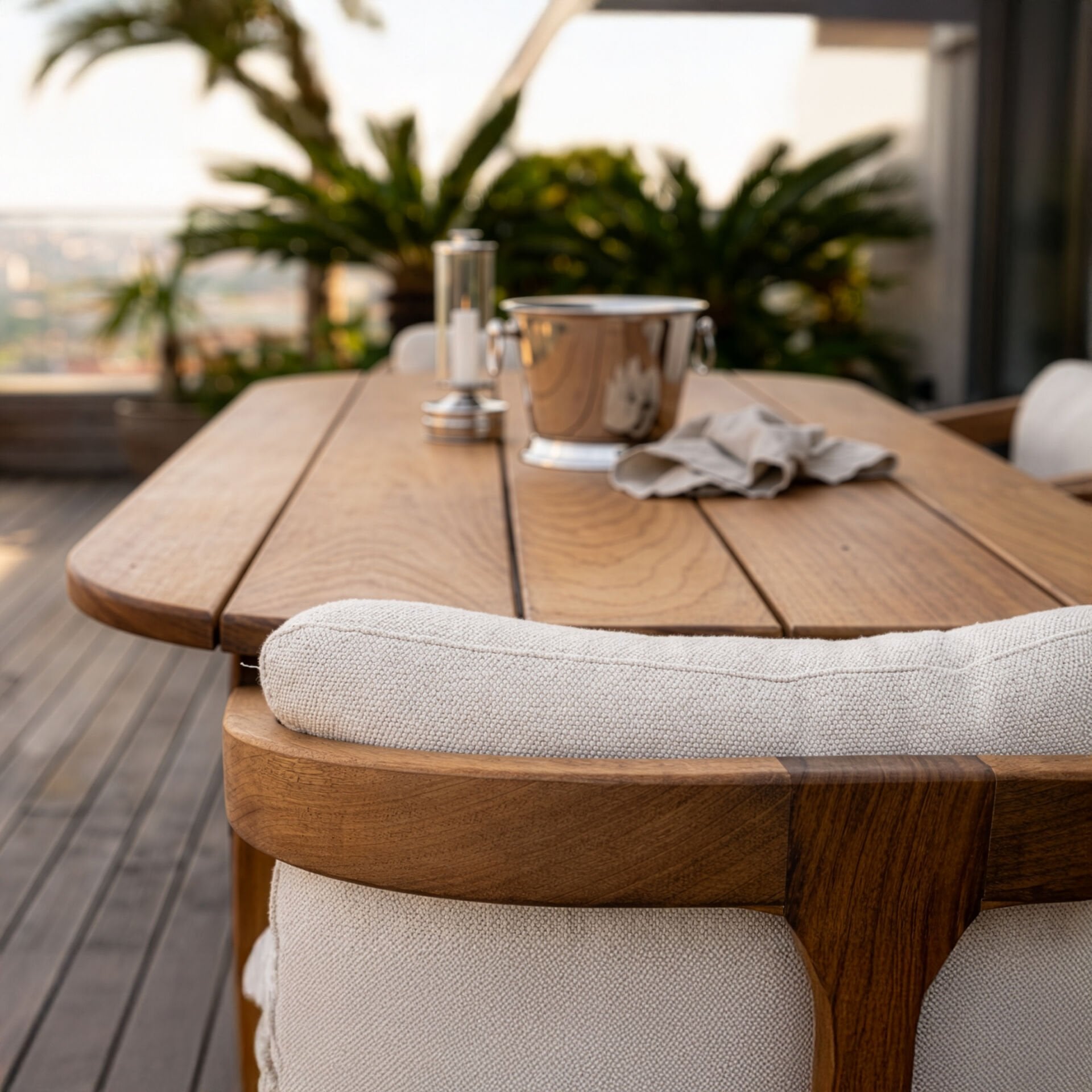Vanessa Teak Bahçe Masa Takımı-225 Cm