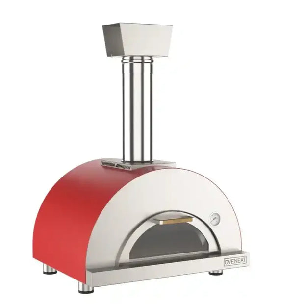 Kırmızı 1 Pizza'lı Odun Ateşli Fırın