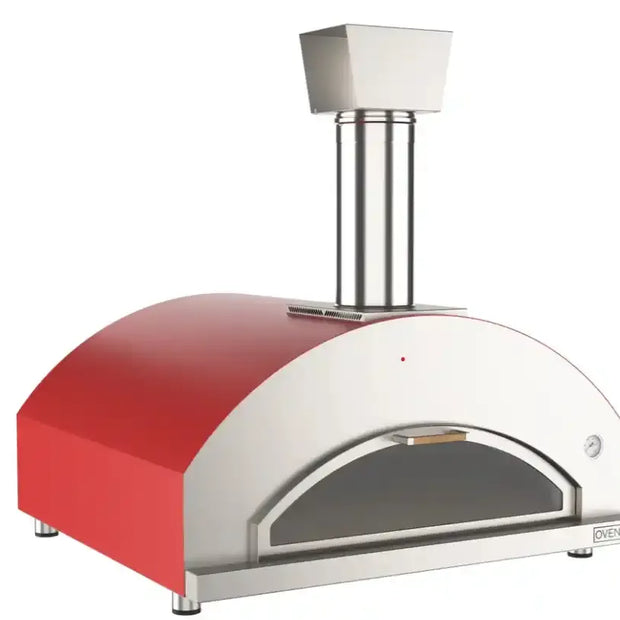 Kırmızı 5 Pizza'lı Odun Ateşli Fırın
