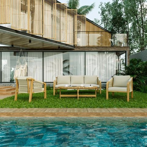 Mira Teak Bahçe Koltuk Takımı