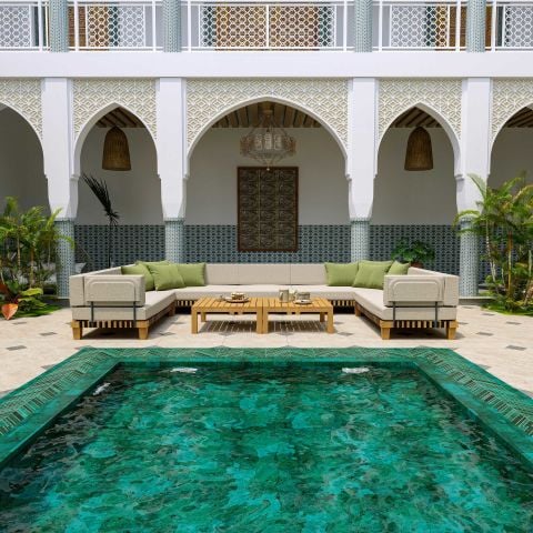 Langkawi Teak Bahçe Köşe Koltuk Takımı