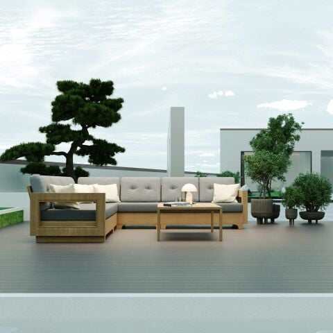 Milano Teak Bahçe Köşe Koltuk Takımı