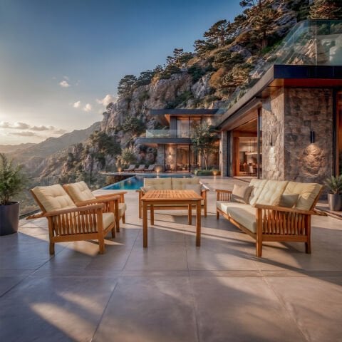 Bodrum Teak Bahçe Koltuk Takımı